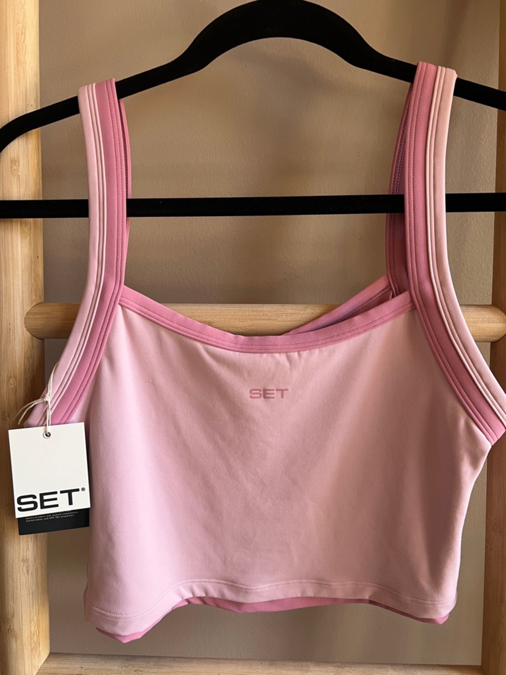 Set Active Airluxe Breathe Contrast Double Strap Tank - Picture 4 of 8